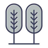 Birch tree Vector Icon
