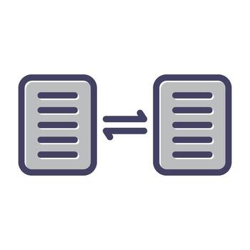 documento compartiendo vector icono