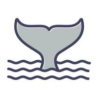 icono de vector de ballena