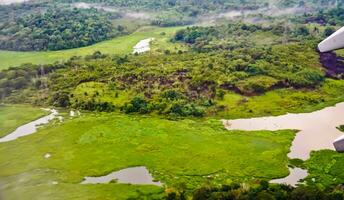 aéreo ver de el río en el riau islas foto