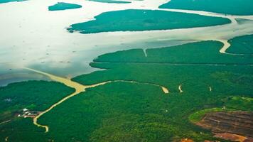 aerial view of the river in the Riau Islands photo