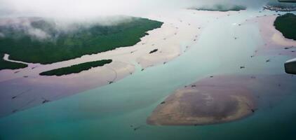 aerial view of the river in the Riau Islands photo