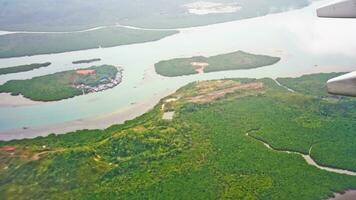 aerial view of the river in the Riau Islands photo