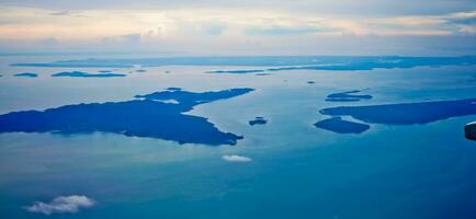 aerial view of the series of islands in Batam, Riau Islands photo