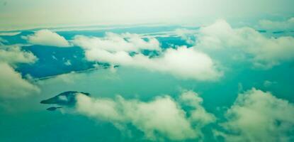 aerial view of the series of islands in Batam, Riau Islands photo