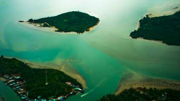 aerial view of the series of islands in Batam, Riau Islands photo