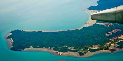 aerial view of the series of islands in Batam, Riau Islands photo