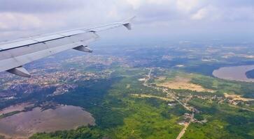 aerial view of the river in Jambi photo