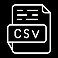 icono de vector csv