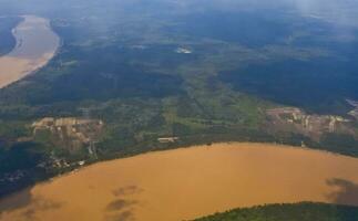 aerial view of the river in Jambi photo