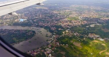 aerial view of the river in Jambi photo