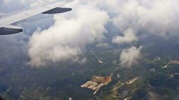 aerial view of the river in Jambi photo