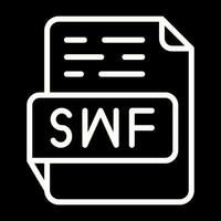 icono de vector de swf