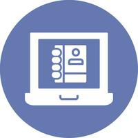 Laptop User Vector Icon