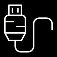 icono de vector de cable usb