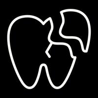 Broken Tooth Vector Icon