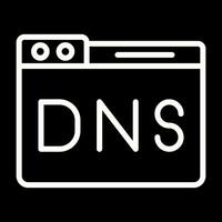 dominio dns administración vector icono