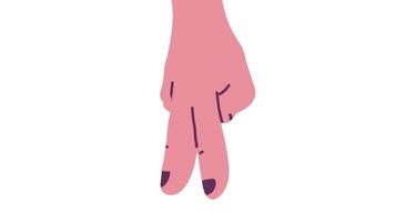 2d animated hand video