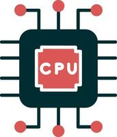 icono de vector de cpu