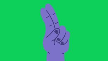 2d animated hand video