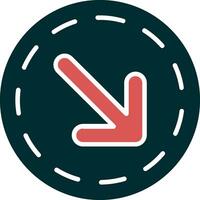 Down Right Arrow Vector Icon