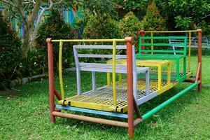 Playgrounds in public parks, outdoor recreation photo