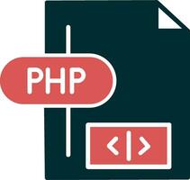 icono de vector de php