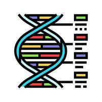 biological code cryptogenetics color icon vector illustration