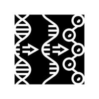 gene expression cryptogenetics glyph icon vector illustration