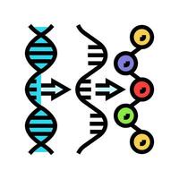 gene expression cryptogenetics color icon vector illustration