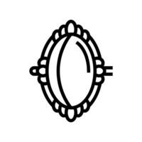 broche joyería Moda línea icono vector ilustración