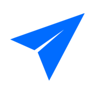 ai generado papel avión icono png