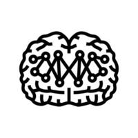 neural connectivity neuroscience neurology line icon vector illustration
