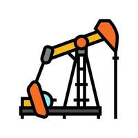 drilling oil industry color icon vector illustration
