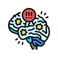 neurological disorders neuroscience neurology color icon vector illustration