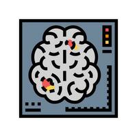 functional mri neuroscience neurology color icon vector illustration