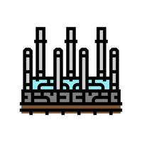 refinery oil industry color icon vector illustration