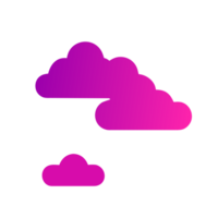 ai generato rosa viola nube png