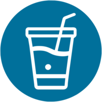 AI generated drinking glass icon png