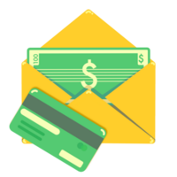 yellow money envelope png