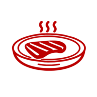 AI generated beef steak icon png
