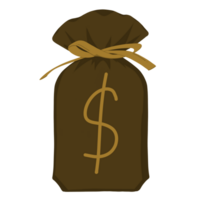 braun Geld Tasche png