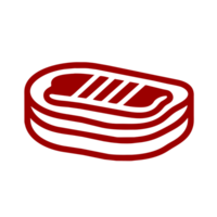 AI generated beef steak icon png