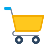 AI generated shopping cart icon png