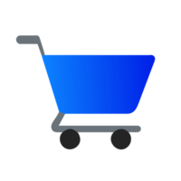 AI generated shopping cart icon png