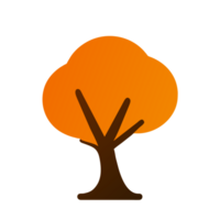 ai généré Orange arbre icône png