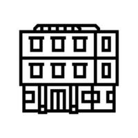 elementary school building line icon vector illustration