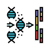 gene splicing cryptogenetics color icon vector illustration