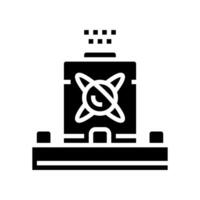 sensor quantum technology glyph icon vector illustration