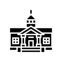 college school building glyph icon vector illustration